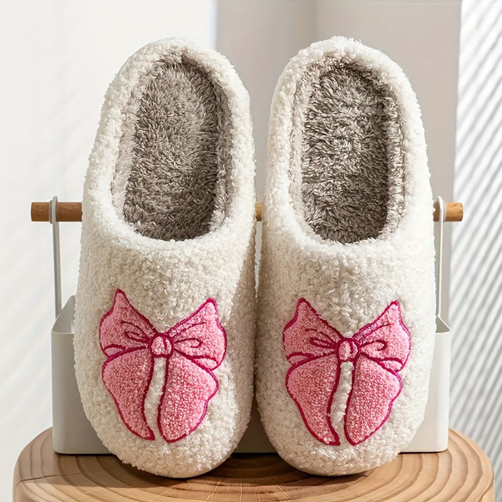 Pink Bow Slippers