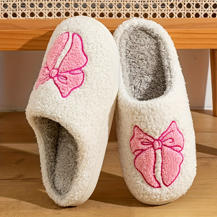 Pink Bow Slippers