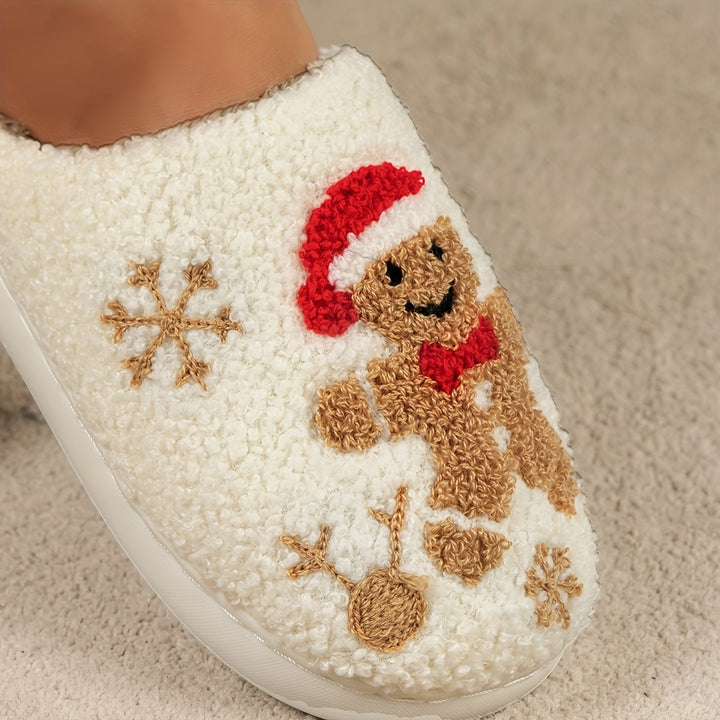 Snowflake & Gingerbread Man Slippers