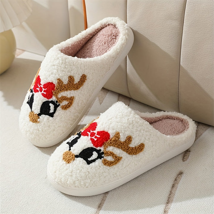 Reindeer Bow Slippers