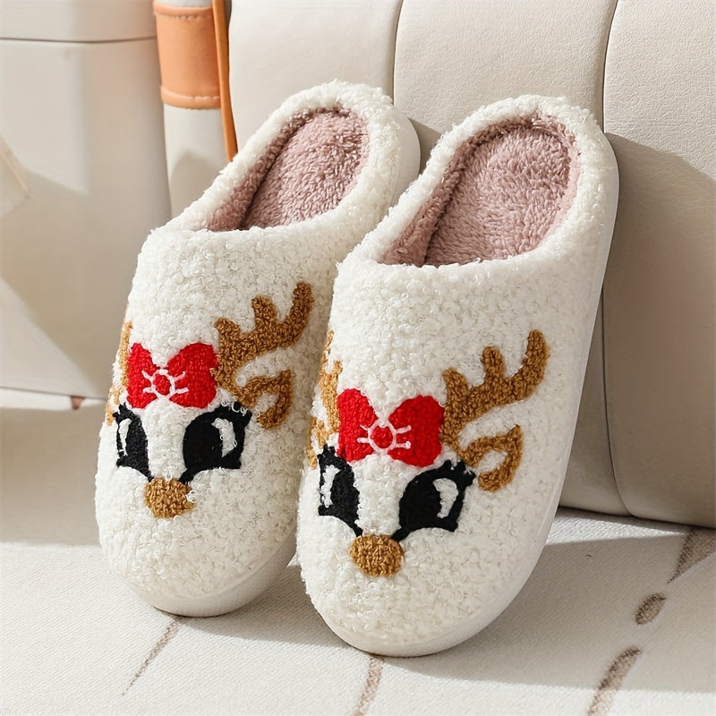 Reindeer Bow Slippers