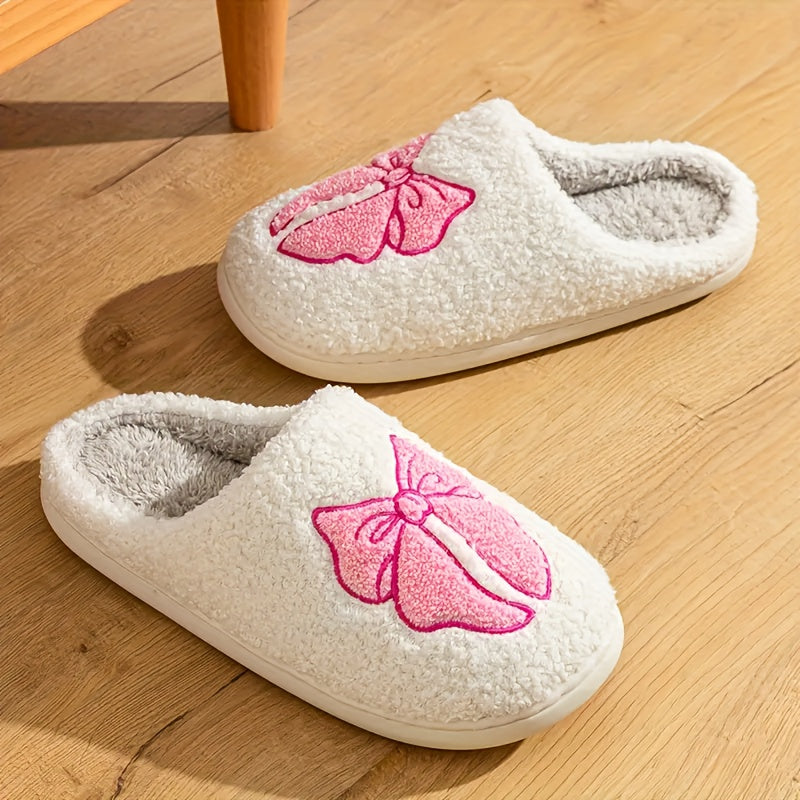 Pink Bow Slippers