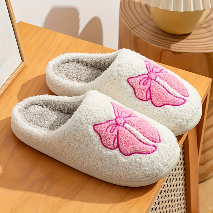 Pink Bow Slippers