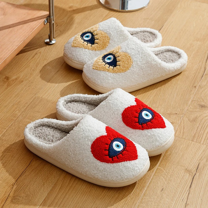 Evil Heart Eyes Slippers