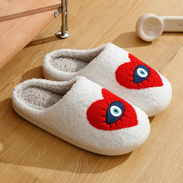 Evil Heart Eyes Slippers